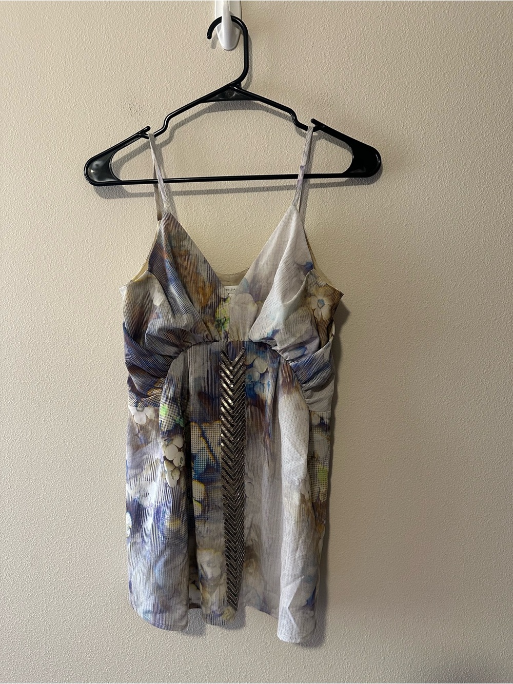 Patrizia Pepe floral beaded designer Italian tank luxury beach Ibiza Europe EU42